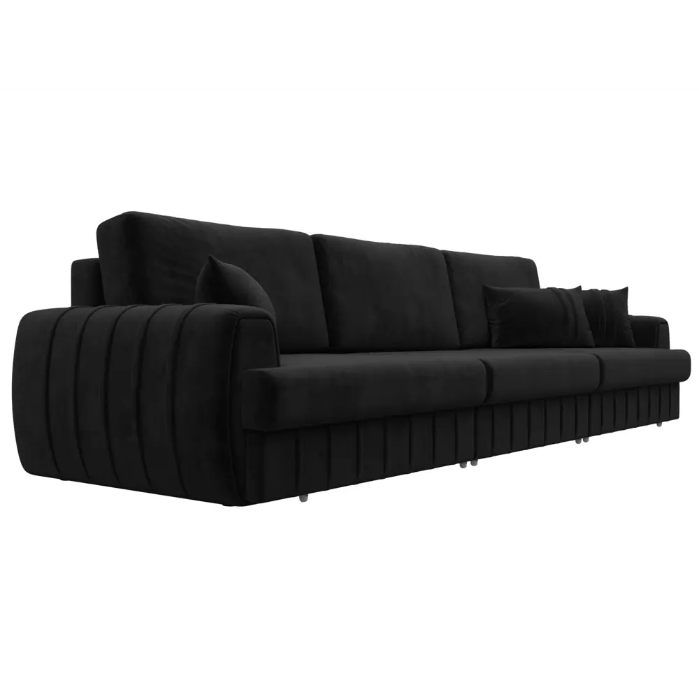 Фото 3 Диван раскладной Лига диванов 129244_спб 336x92x106 см велюр цвет seven 35 черный Фото 3 Диван раскладной Лига диванов 129244_спб 336x92x106 см велюр цвет seven 35 черный