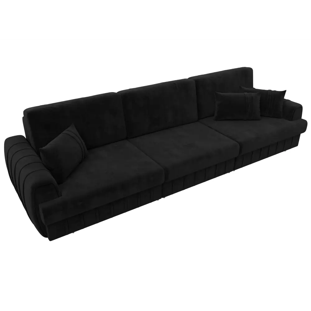 Фото 6 Диван раскладной Лига диванов 129244_спб 336x92x106 см велюр цвет seven 35 черный Фото 6 Диван раскладной Лига диванов 129244_спб 336x92x106 см велюр цвет seven 35 черный