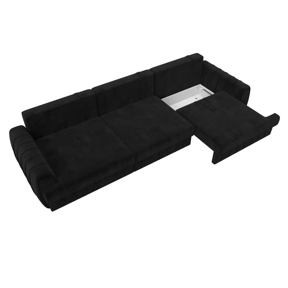 Фото 7 Диван раскладной Лига диванов 129244_спб 336x92x106 см велюр цвет seven 35 черный Фото 7 Диван раскладной Лига диванов 129244_спб 336x92x106 см велюр цвет seven 35 черный