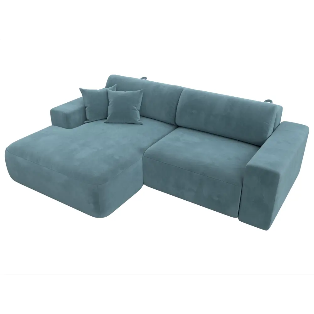 Фото 6 Диван раскладной Лига диванов 121374L_спб 248x84x162 см велюр цвет бирюзовый Фото 6 Диван раскладной Лига диванов 121374L_спб 248x84x162 см велюр цвет бирюзовый