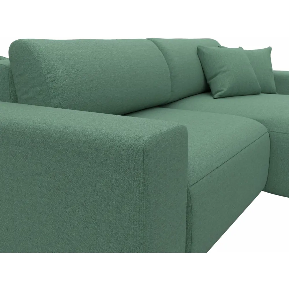 Фото 4 Диван раскладной Лига диванов 124683_спб 248x84x162 см рогожка цвет амур 11 зеленый