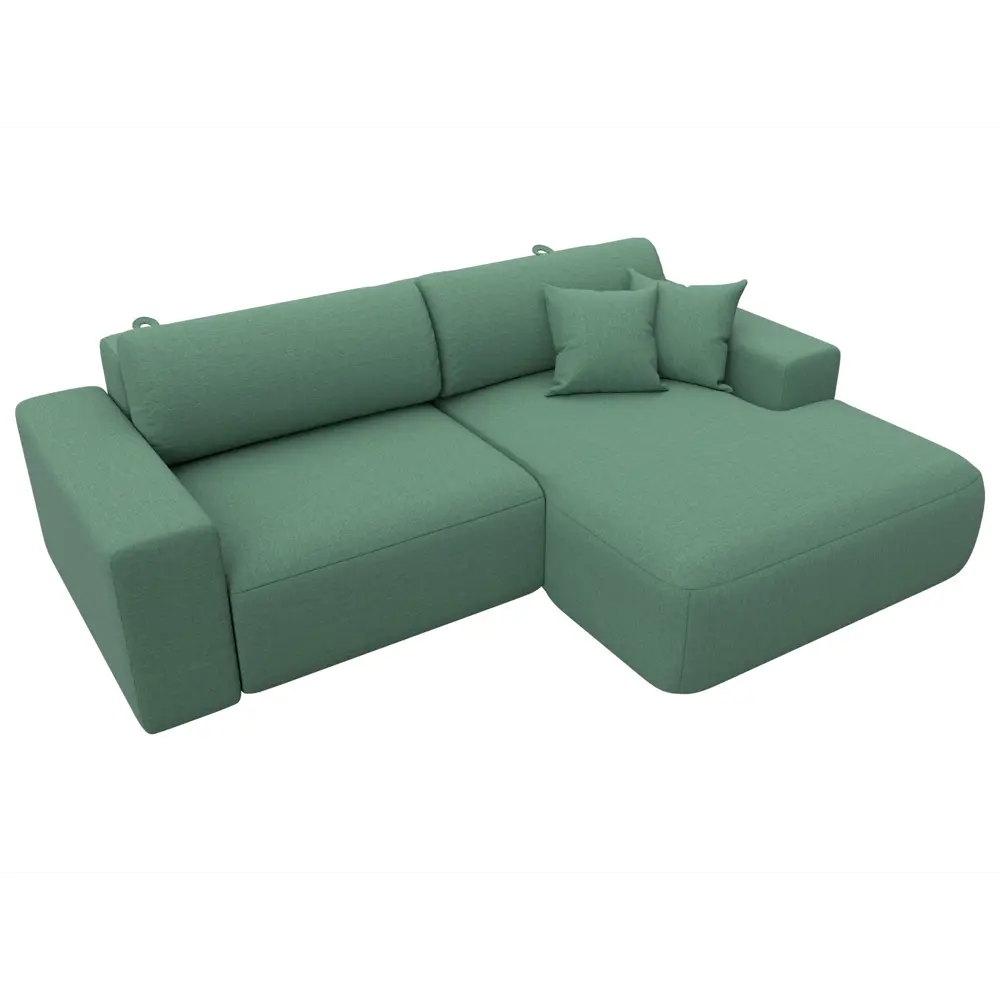 Фото 6 Диван раскладной Лига диванов 124683_спб 248x84x162 см рогожка цвет амур 11 зеленый