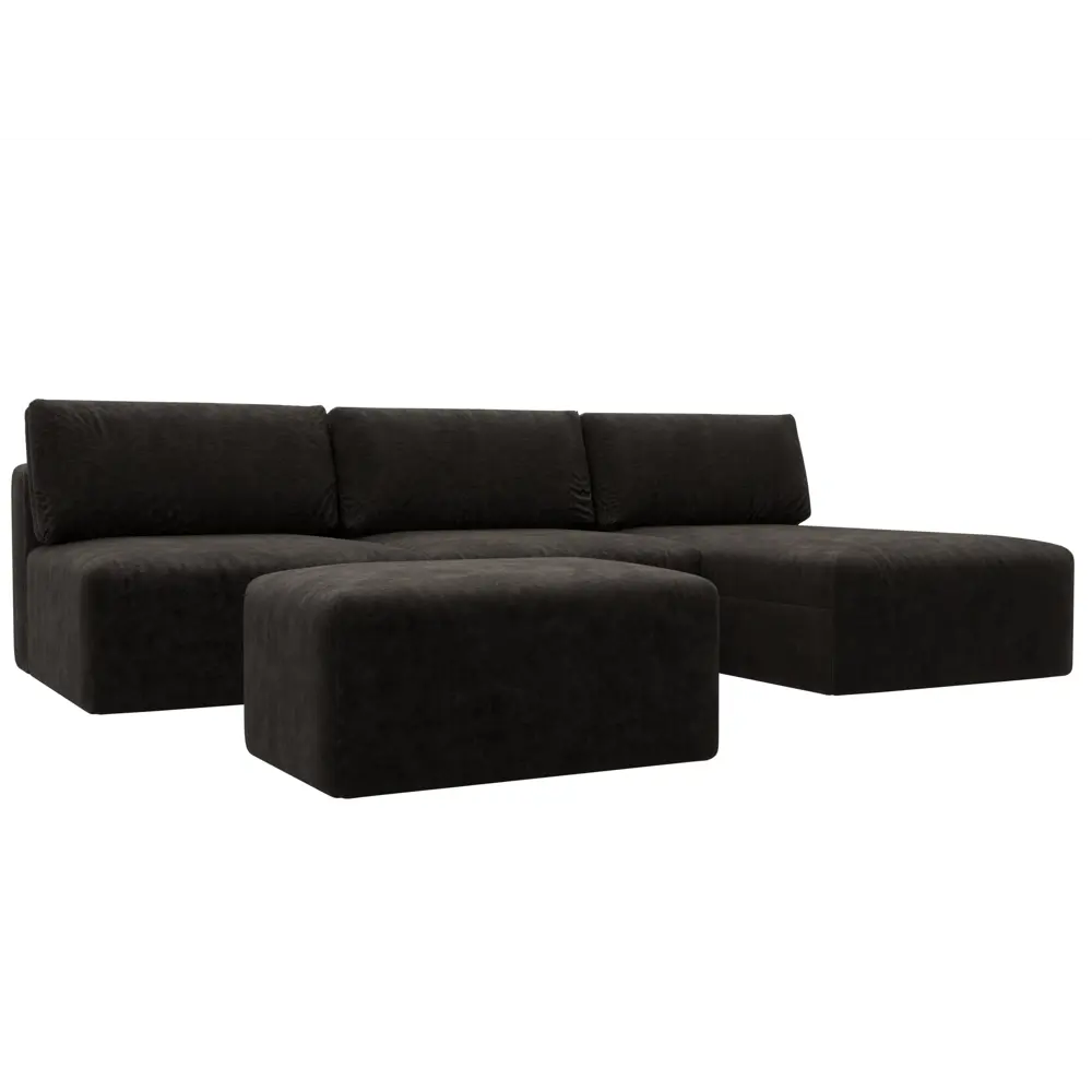 Фото Диван раскладной Лига диванов 129530 367x84x187 см велюр цвет brut 17 коричневый Фото Диван раскладной Лига диванов 129530 367x84x187 см велюр цвет brut 17 коричневый