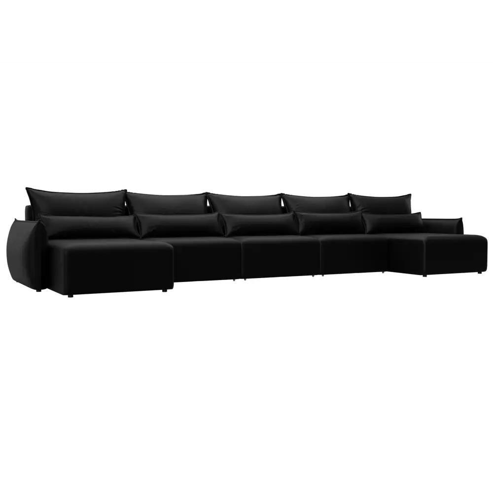 Фото Диван раскладной Лига диванов 129900_спб 518x96x160 см эко-кожа цвет grifon 18 черный Фото Диван раскладной Лига диванов 129900_спб 518x96x160 см эко-кожа цвет grifon 18 черный