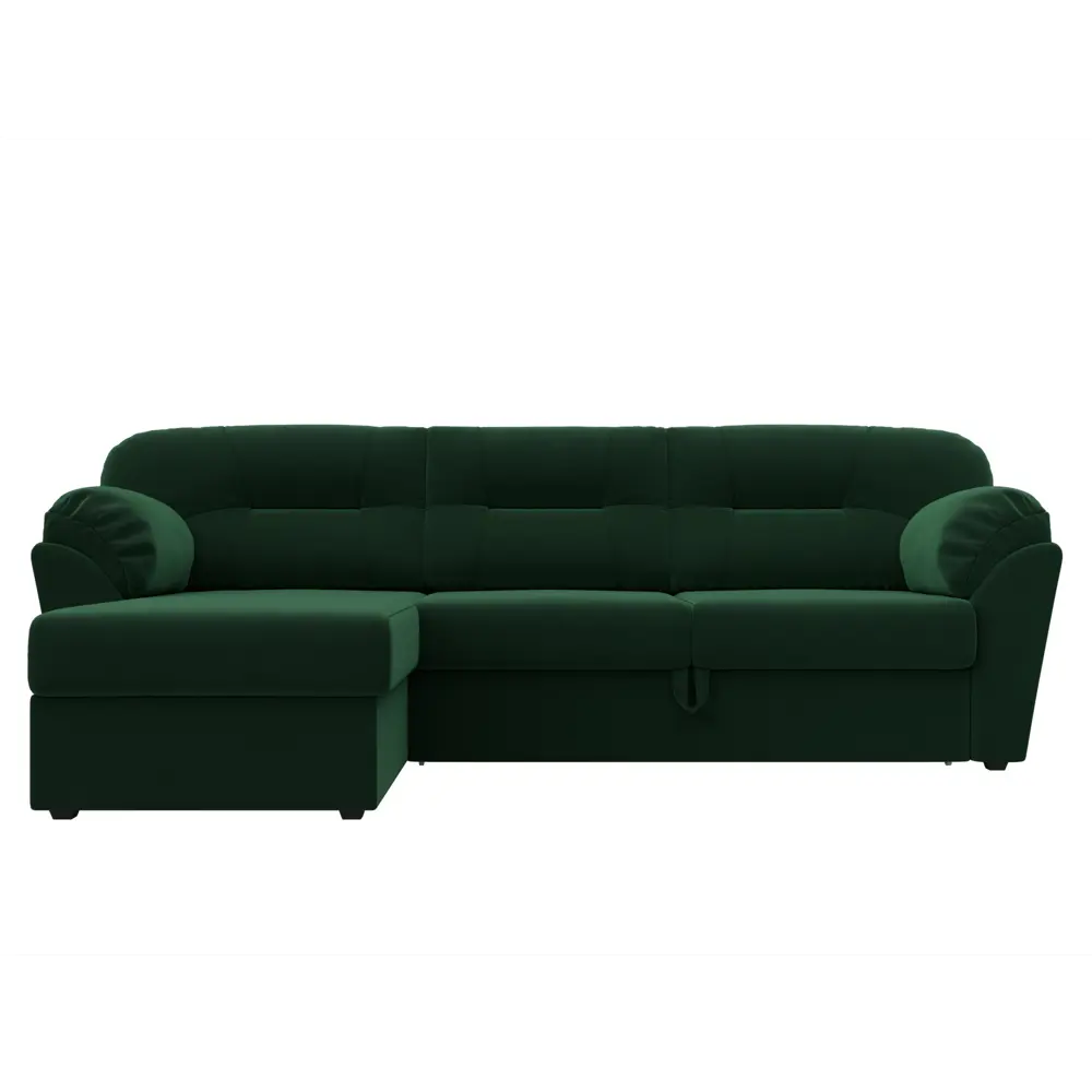 Фото 2 Диван раскладной Лига диванов 100529L_спб 295x103x153 см велюр цвет зеленый