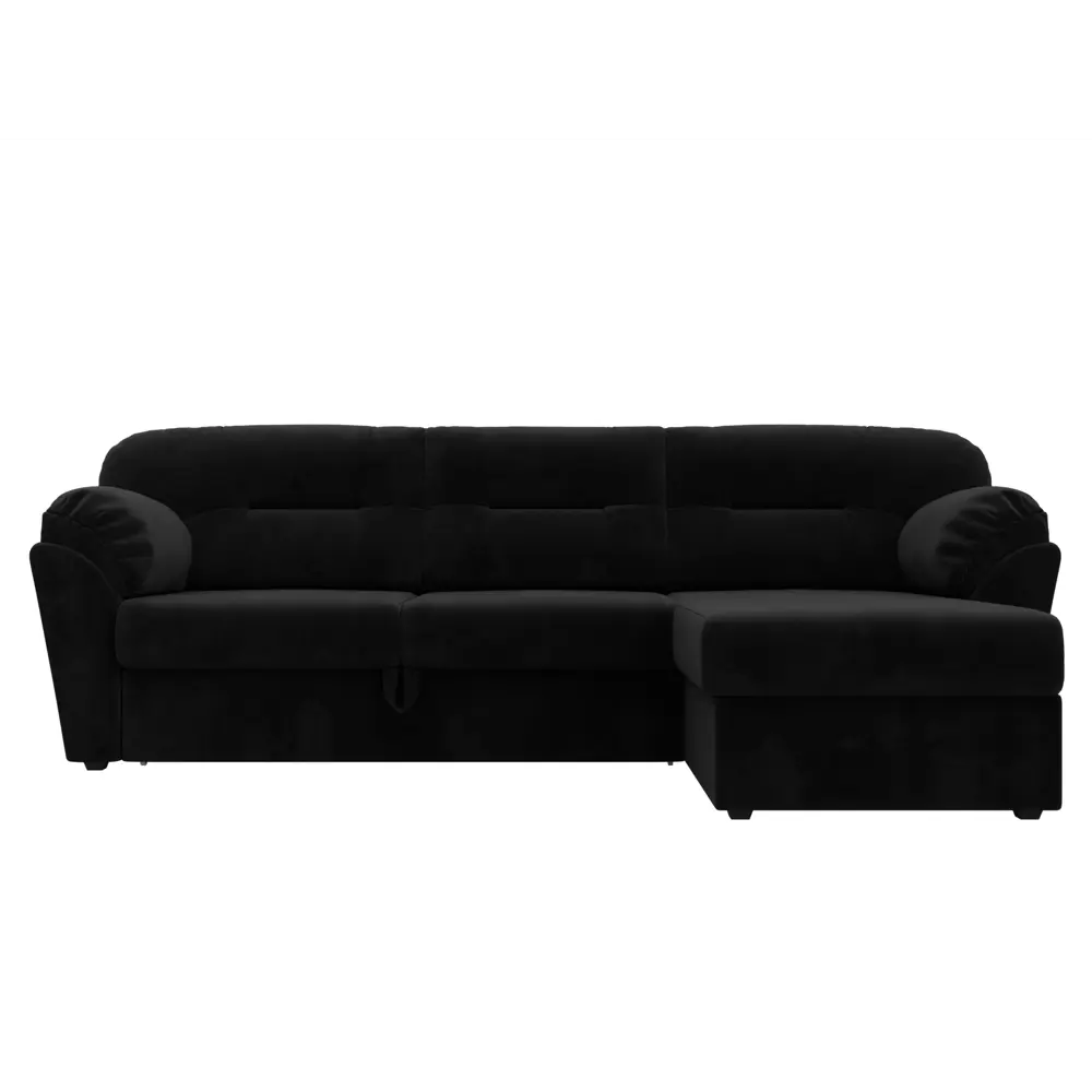Фото 2 Диван раскладной Лига диванов 100533_спб 295x103x153 см велюр цвет черный Фото 2 Диван раскладной Лига диванов 100533_спб 295x103x153 см велюр цвет черный