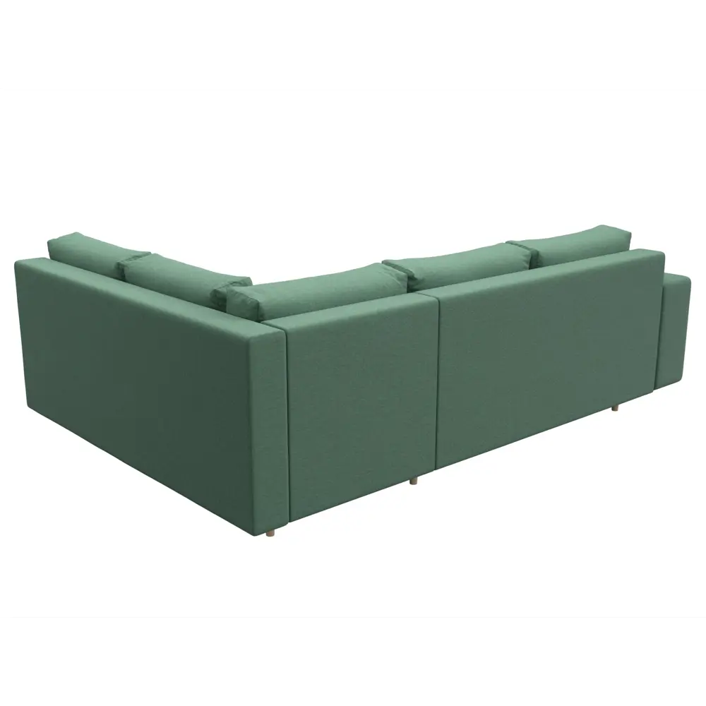 Фото 5 Диван раскладной Лига диванов 123529_спб 267x92x188 см рогожка цвет амур 11 зеленый