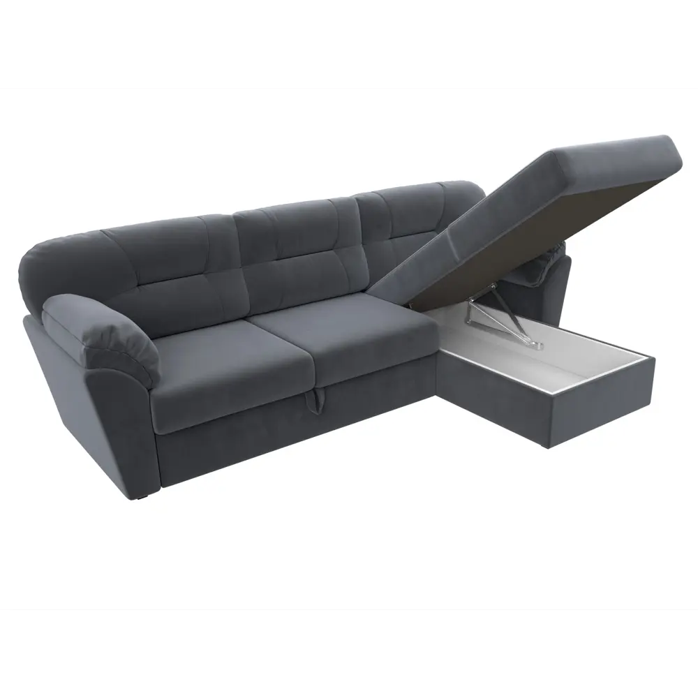 Фото 8 Диван раскладной Лига диванов 100531_спб 295x103x153 см велюр цвет серый Фото 8 Диван раскладной Лига диванов 100531_спб 295x103x153 см велюр цвет серый