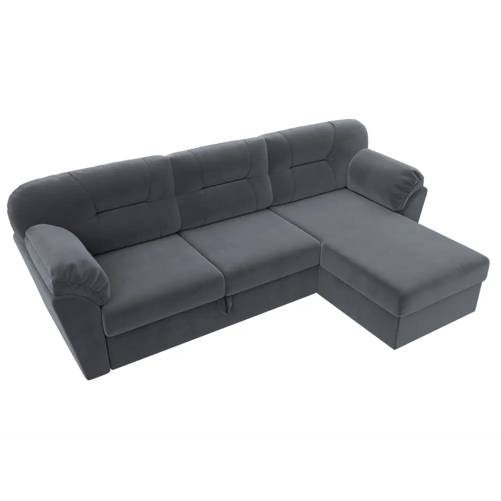 Фото 6 Диван раскладной Лига диванов 100531_спб 295x103x153 см велюр цвет серый Фото 6 Диван раскладной Лига диванов 100531_спб 295x103x153 см велюр цвет серый