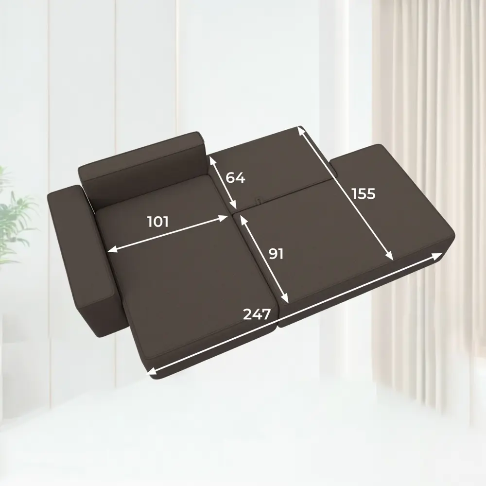 Фото 11 Диван угловой Лига-079 угол левый Лига Диванов 129812L_спб 277x77x155 рогожка цвет амур 05 коричневый Фото 11 Диван угловой Лига-079 угол левый Лига Диванов 129812L_спб 277x77x155 рогожка цвет амур 05 коричневый