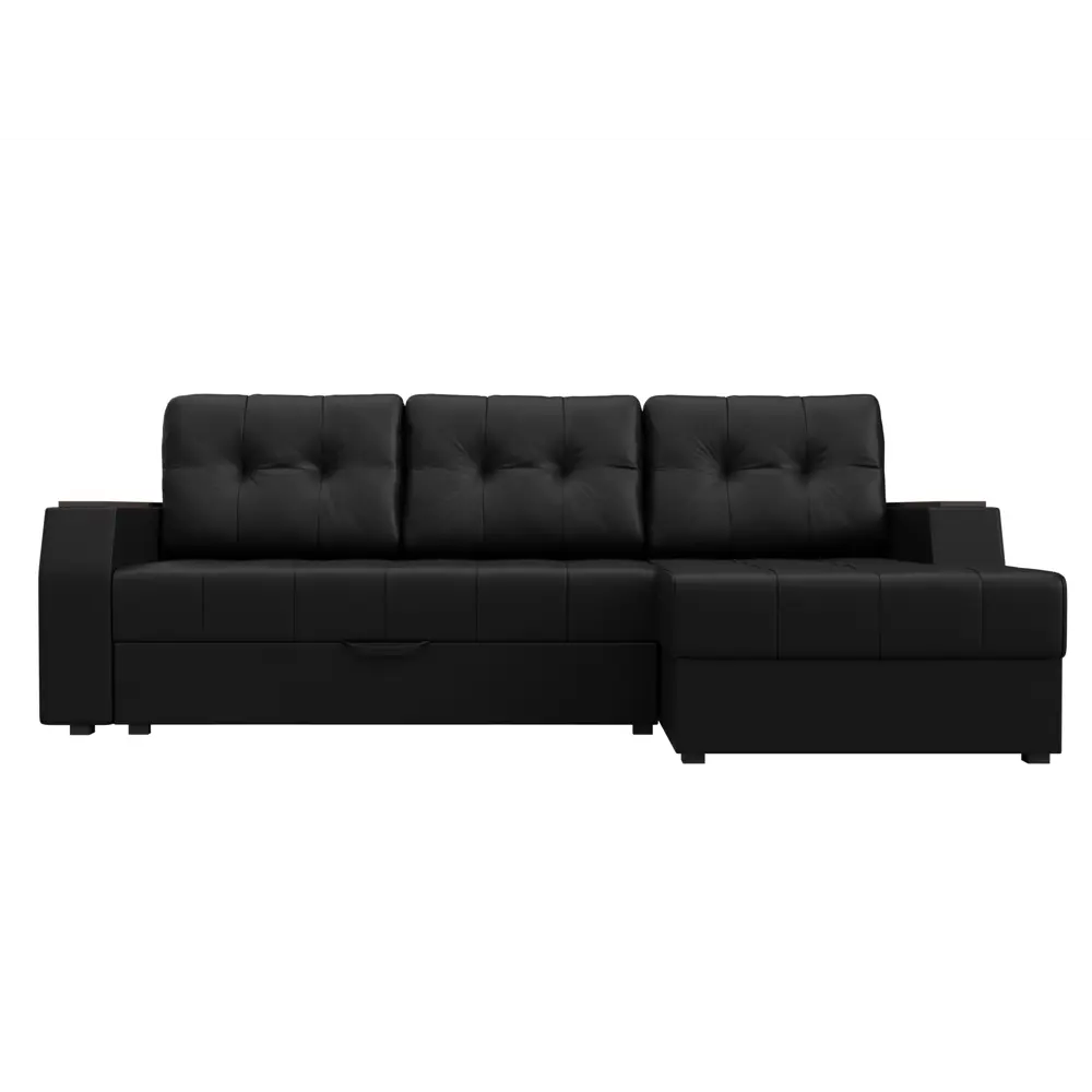 Фото 2 Диван раскладной Лига диванов 28404_спб 247x92x150 см эко-кожа цвет черный Фото 2 Диван раскладной Лига диванов 28404_спб 247x92x150 см эко-кожа цвет черный