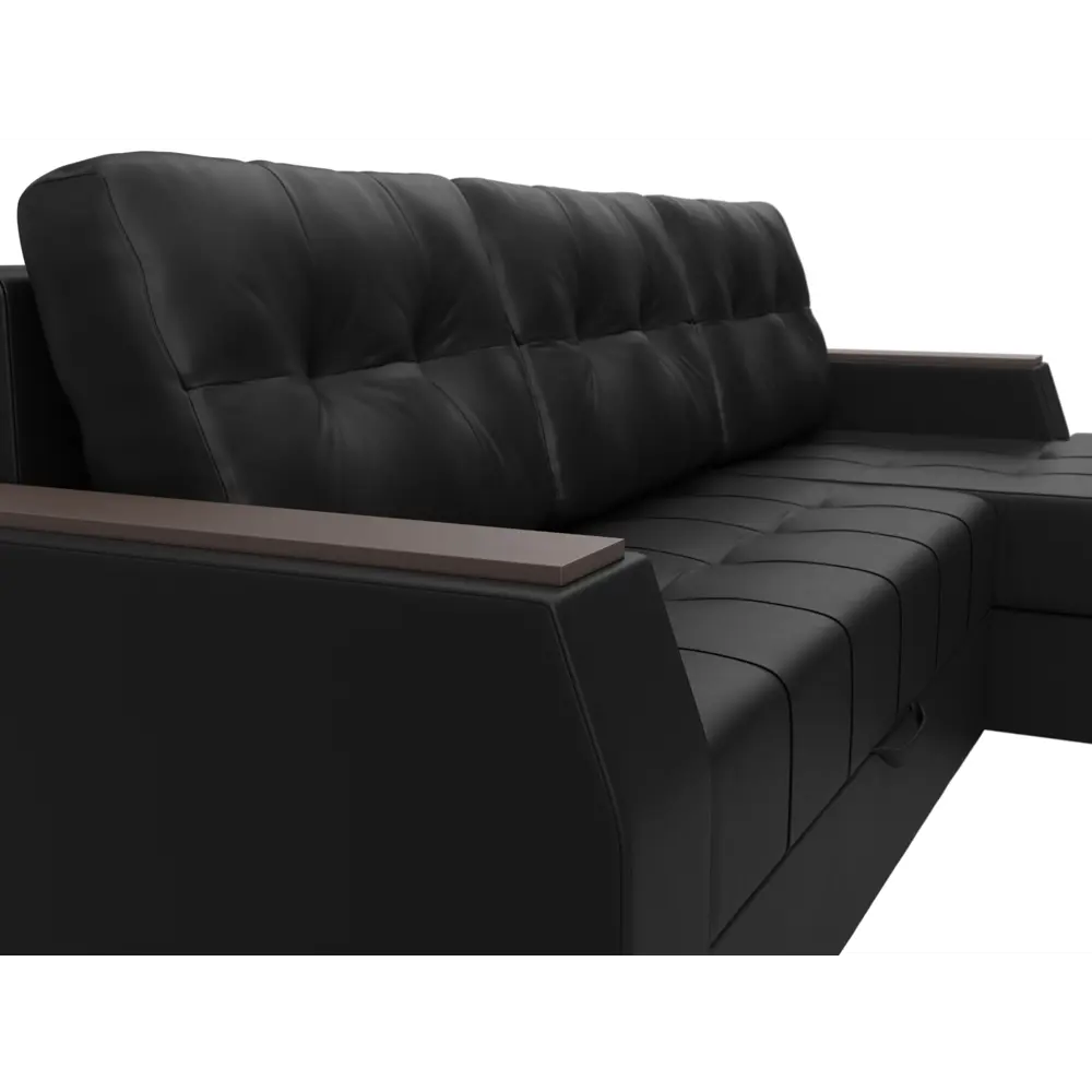 Фото 3 Диван раскладной Лига диванов 28404_спб 247x92x150 см эко-кожа цвет черный Фото 3 Диван раскладной Лига диванов 28404_спб 247x92x150 см эко-кожа цвет черный
