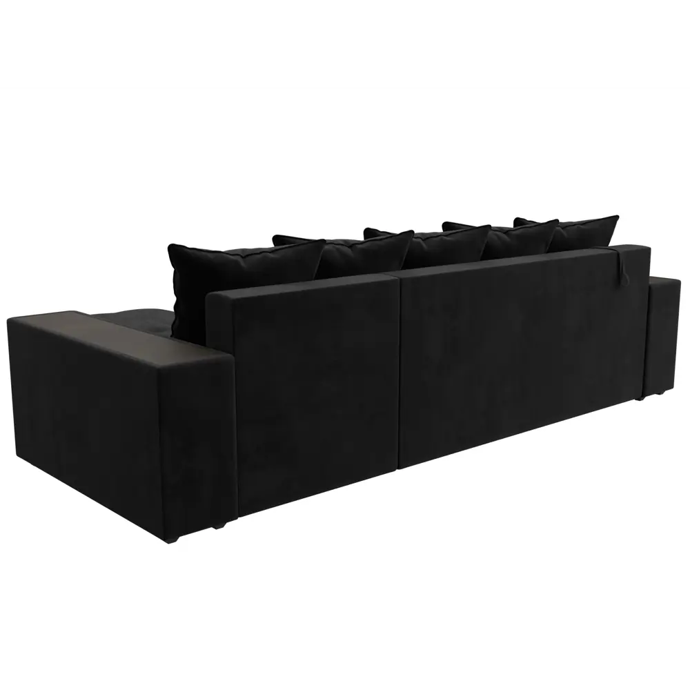 Фото 5 Диван раскладной Лига диванов 110470_спб 282x90x163 см велюр цвет черный Фото 5 Диван раскладной Лига диванов 110470_спб 282x90x163 см велюр цвет черный