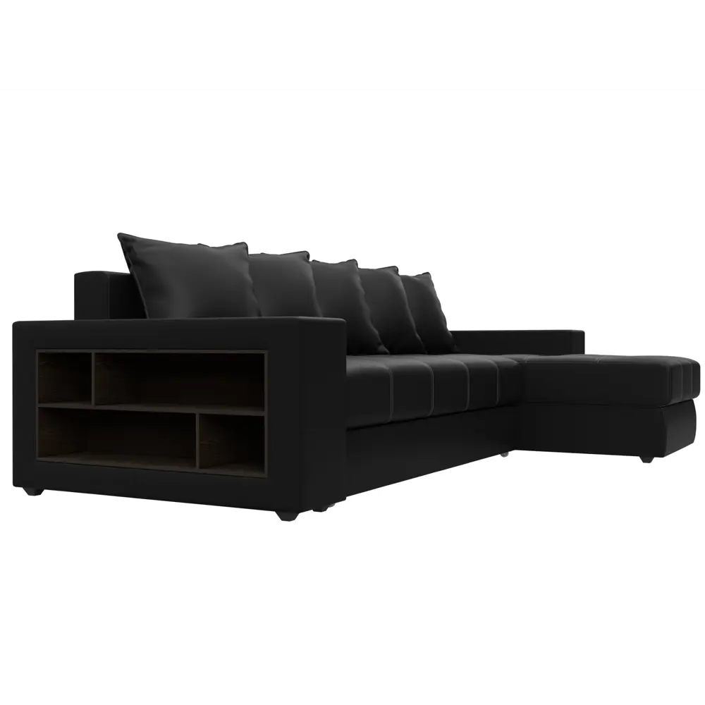 Фото 4 Диван раскладной Лига диванов 29102_спб 282x90x163 см эко-кожа цвет черный Фото 4 Диван раскладной Лига диванов 29102_спб 282x90x163 см эко-кожа цвет черный