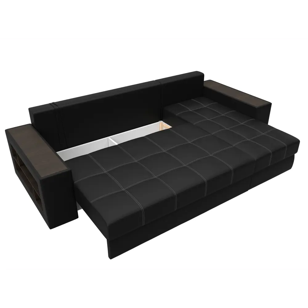 Фото 7 Диван раскладной Лига диванов 29102_спб 282x90x163 см эко-кожа цвет черный Фото 7 Диван раскладной Лига диванов 29102_спб 282x90x163 см эко-кожа цвет черный