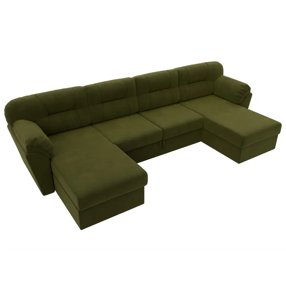 Фото 6 Диван раскладной Лига диванов 365x103x155 см вельвет цвет зеленый Фото 6 Диван раскладной Лига диванов 365x103x155 см вельвет цвет зеленый