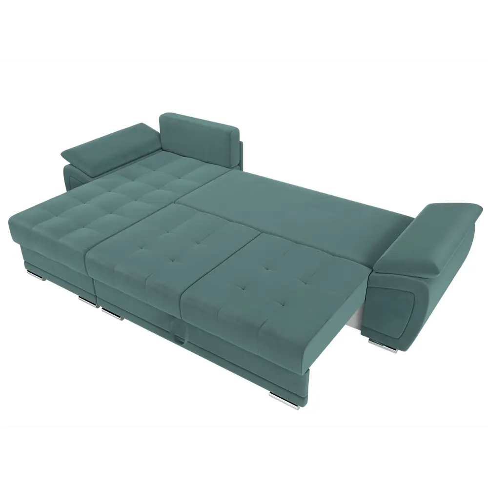 Фото 7 Диван раскладной Лига диванов 109807L_спб 264x74x147 см велюр цвет бирюзовый Фото 7 Диван раскладной Лига диванов 109807L_спб 264x74x147 см велюр цвет бирюзовый