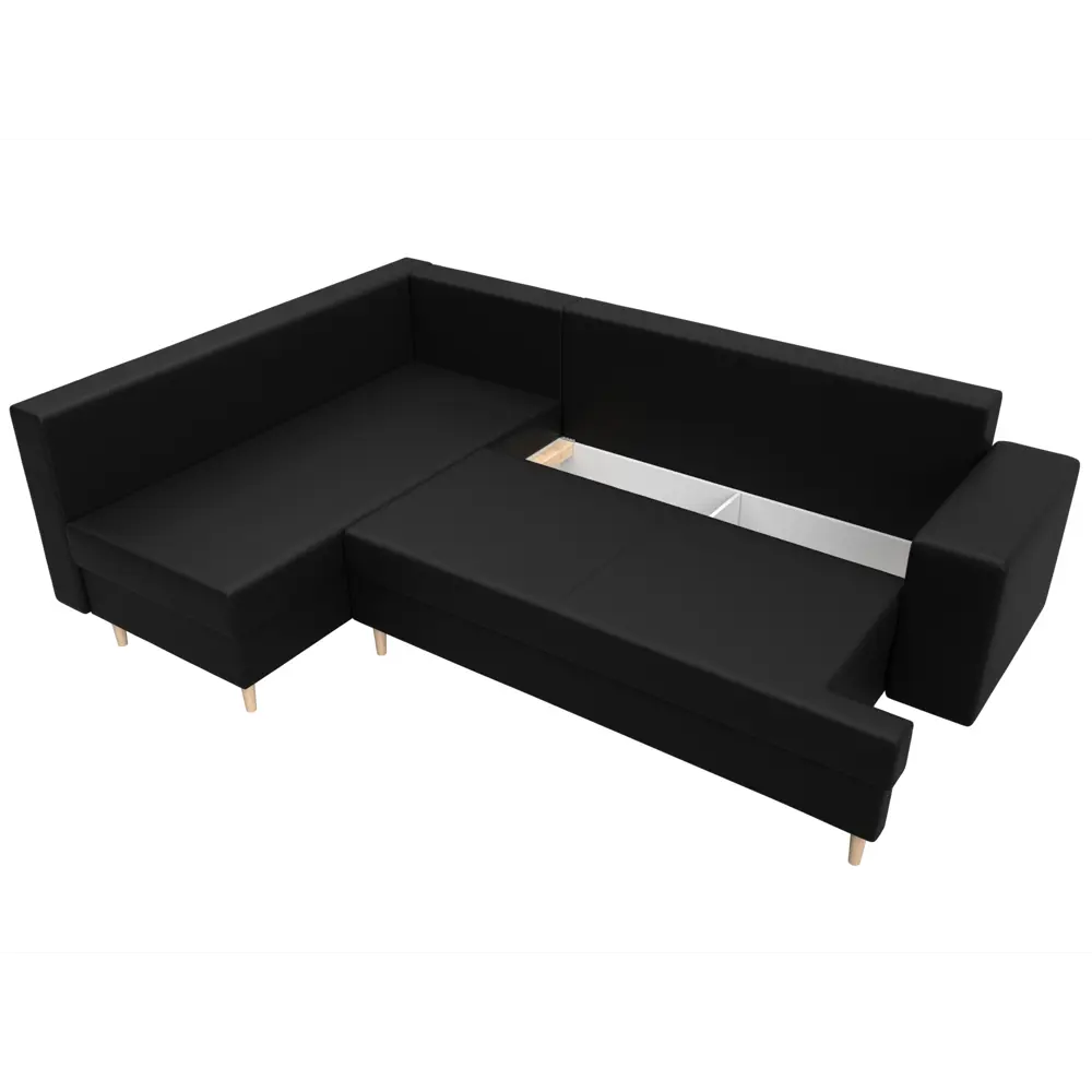 Фото 7 Диван раскладной Лига диванов 100857L_спб 267x92x188 см эко-кожа цвет черный Фото 7 Диван раскладной Лига диванов 100857L_спб 267x92x188 см эко-кожа цвет черный