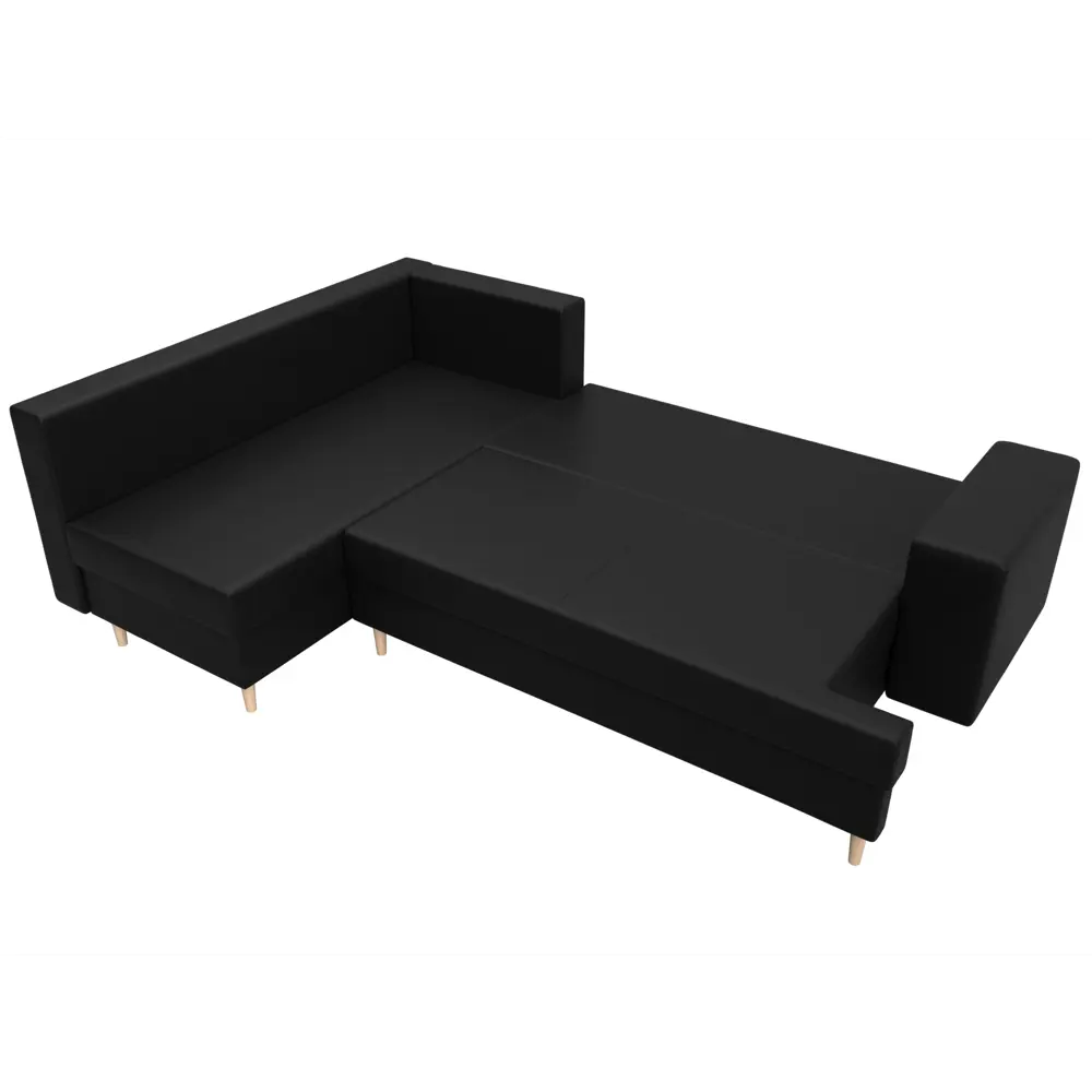 Фото 8 Диван раскладной Лига диванов 100857L_спб 267x92x188 см эко-кожа цвет черный Фото 8 Диван раскладной Лига диванов 100857L_спб 267x92x188 см эко-кожа цвет черный