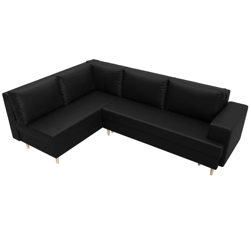 Фото 6 Диван раскладной Лига диванов 100857L_спб 267x92x188 см эко-кожа цвет черный Фото 6 Диван раскладной Лига диванов 100857L_спб 267x92x188 см эко-кожа цвет черный