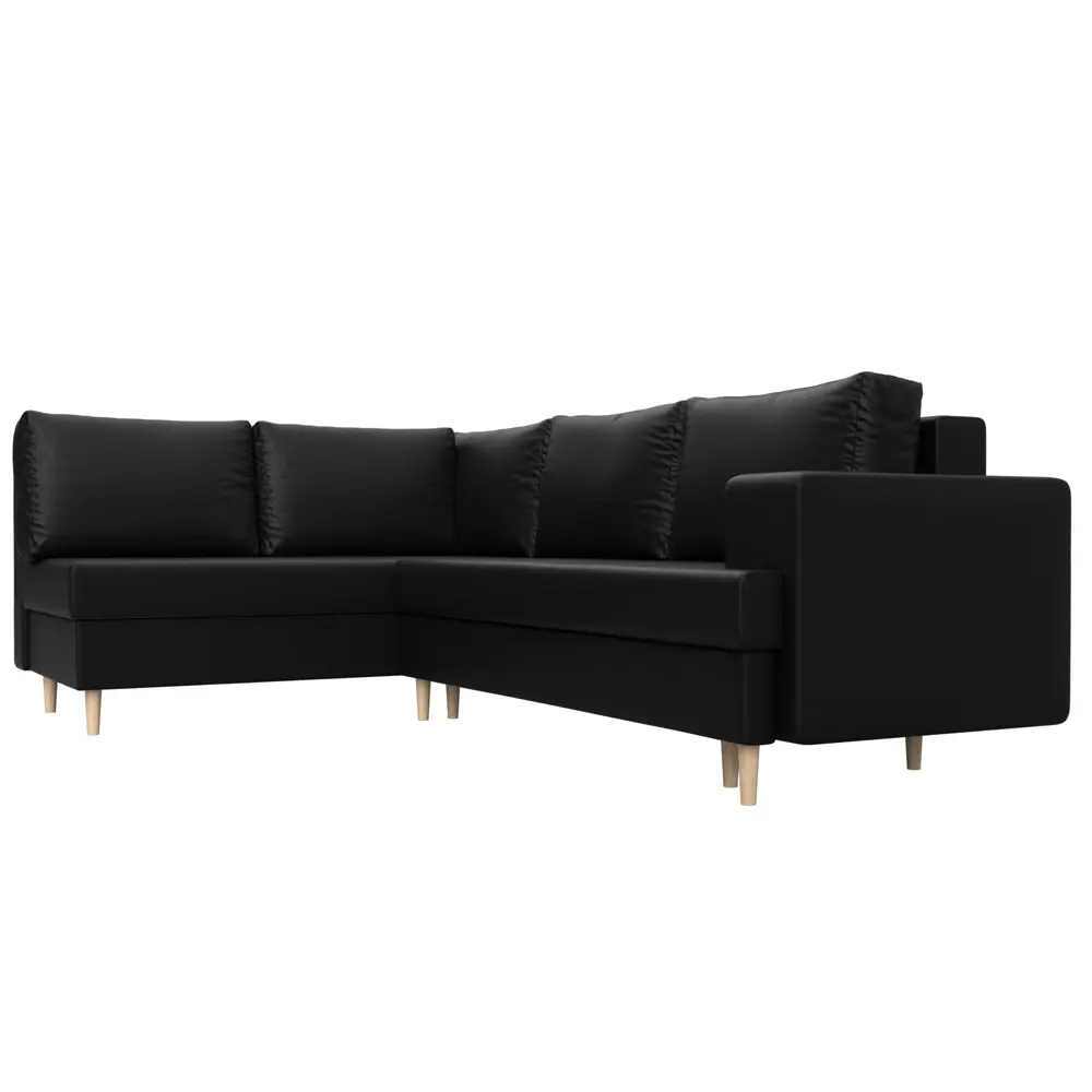 Фото 4 Диван раскладной Лига диванов 100857L_спб 267x92x188 см эко-кожа цвет черный Фото 4 Диван раскладной Лига диванов 100857L_спб 267x92x188 см эко-кожа цвет черный