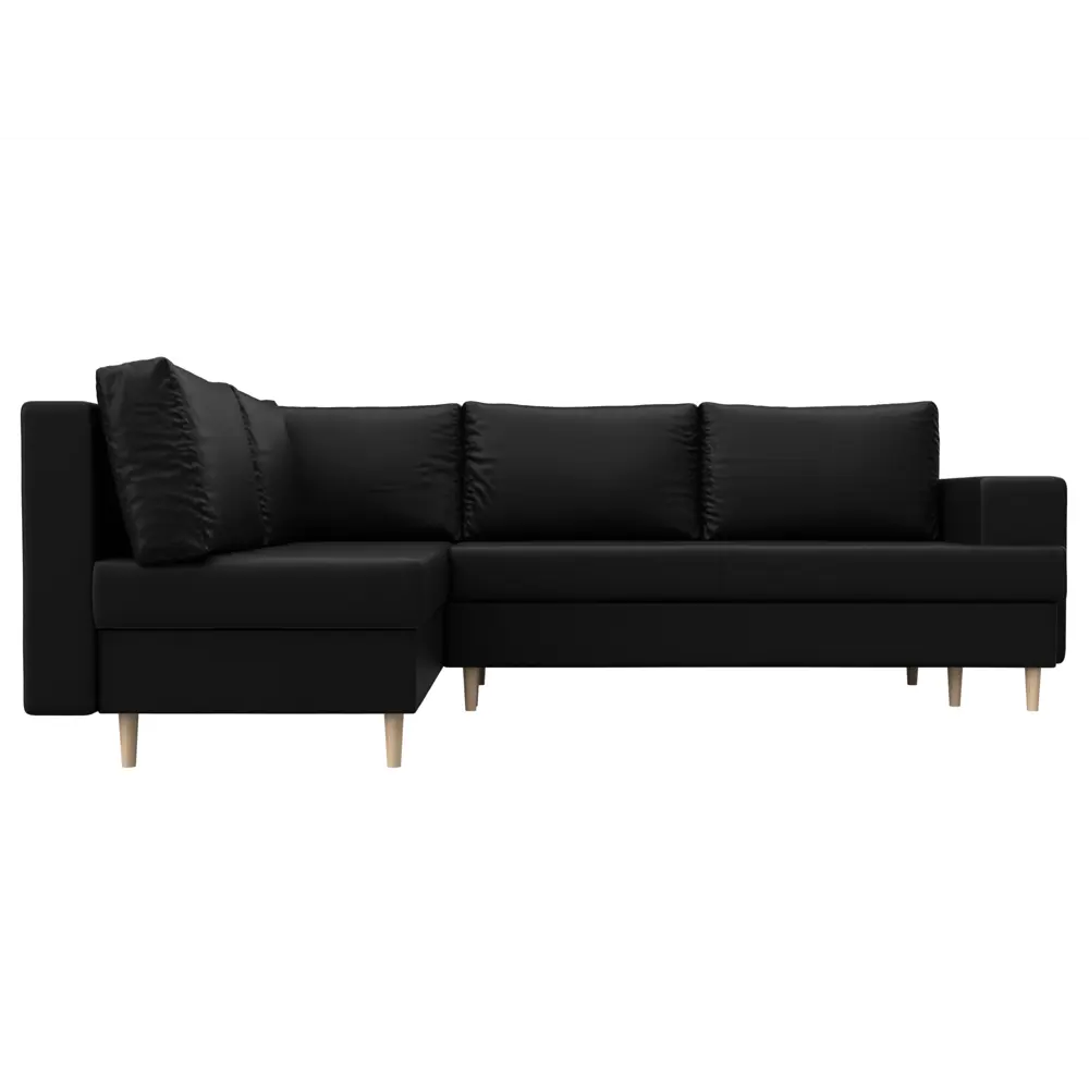 Фото 2 Диван раскладной Лига диванов 100857L_спб 267x92x188 см эко-кожа цвет черный Фото 2 Диван раскладной Лига диванов 100857L_спб 267x92x188 см эко-кожа цвет черный