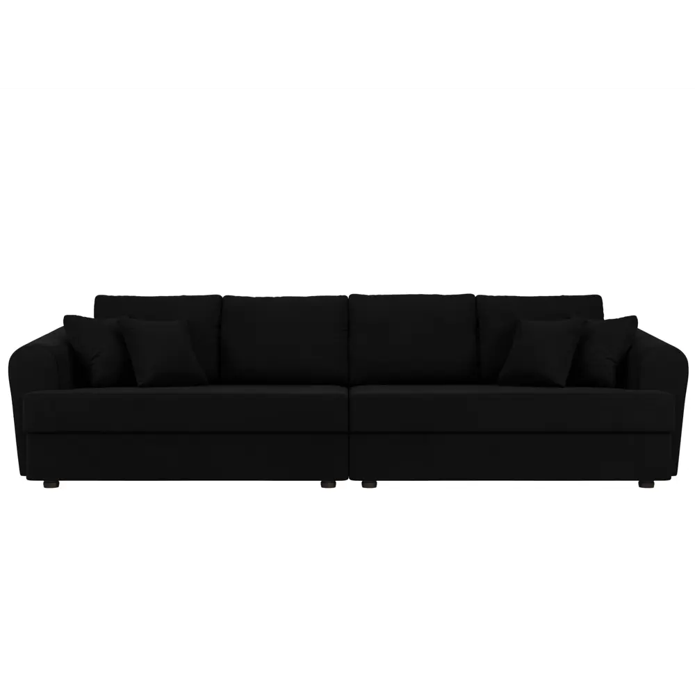 Фото 2 Диван раскладной Лига диванов 320x88x106 см вельвет цвет черный Фото 2 Диван раскладной Лига диванов 320x88x106 см вельвет цвет черный