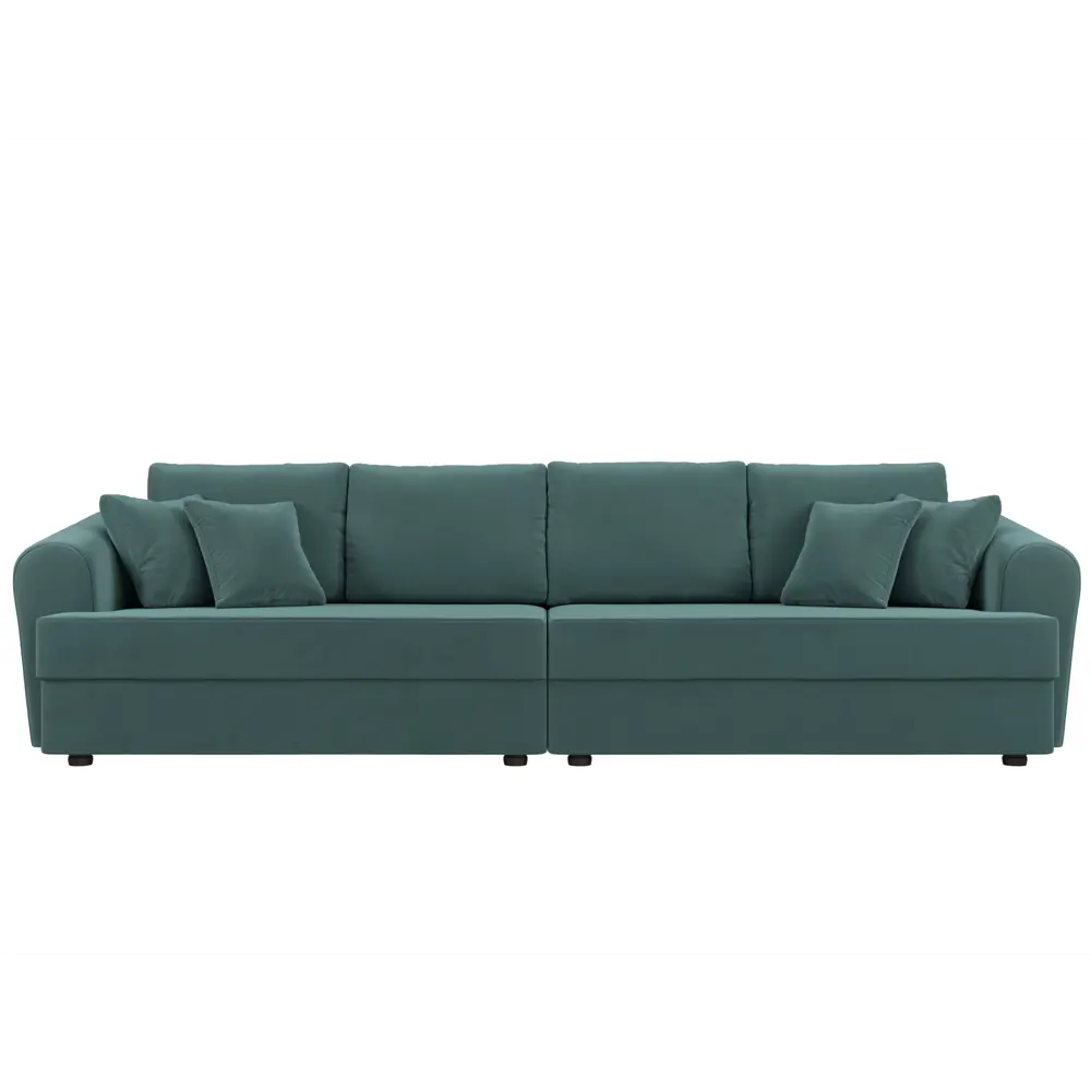 Фото 2 Диван раскладной Лига диванов 320x88x106 см велюр цвет бирюзовый Фото 2 Диван раскладной Лига диванов 320x88x106 см велюр цвет бирюзовый