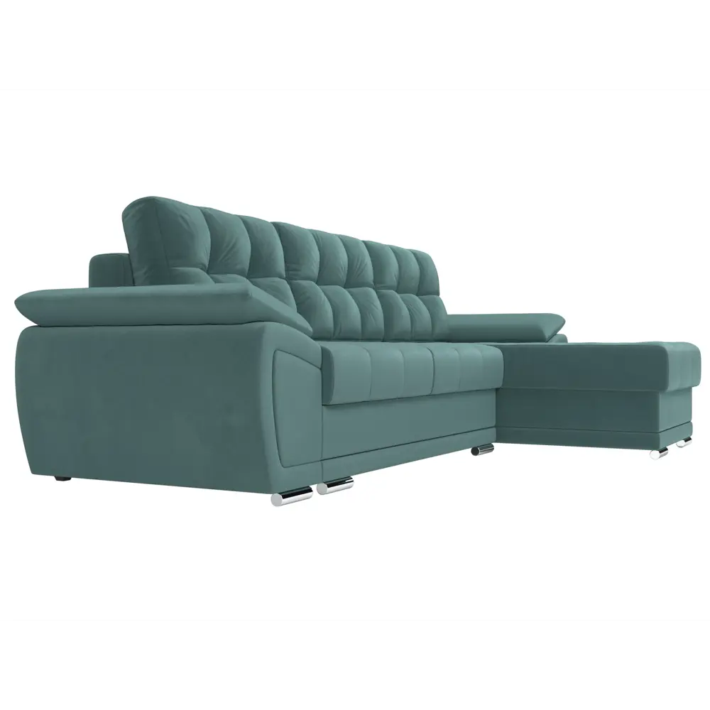 Фото 3 Диван раскладной Лига диванов 109807_спб 264x74x147 см велюр цвет бирюзовый Фото 3 Диван раскладной Лига диванов 109807_спб 264x74x147 см велюр цвет бирюзовый