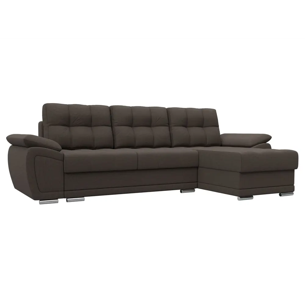 Фото Диван раскладной Лига диванов 124773_спб 264x74x147 см рогожка цвет амур 05 коричневый Фото Диван раскладной Лига диванов 124773_спб 264x74x147 см рогожка цвет амур 05 коричневый