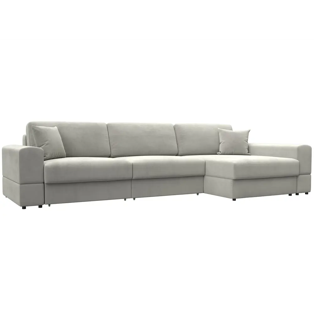 Фото Диван раскладной Лига диванов Лига-055 НПБ Лонг 130249_спб 345x160x92 см велюр цвет tower 01 молочный Фото Диван раскладной Лига диванов Лига-055 НПБ Лонг 130249_спб 345x160x92 см велюр цвет tower 01 молочный