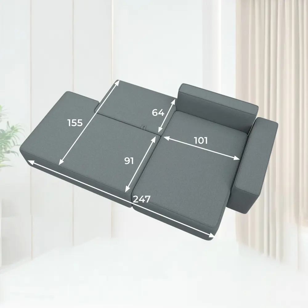 Фото 11 Диван угловой Лига-079 угол правый Лига Диванов 129813_спб 277x77x155 рогожка цвет амур 07 серый Фото 11 Диван угловой Лига-079 угол правый Лига Диванов 129813_спб 277x77x155 рогожка цвет амур 07 серый