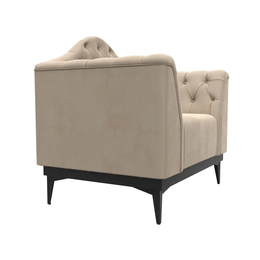 Фото 4 Мягкое кресло Лига диванов Флорида 100x99x85 см велюр цвет seven 729 бежевый