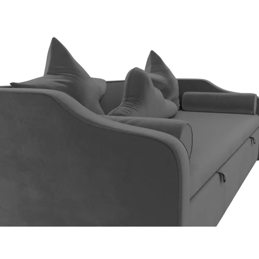 Фото 4 Диван детский Лига диванов Рико 117378_спб 208x73x99 см велюр цвет seven 17 серый Фото 4 Диван детский Лига диванов Рико 117378_спб 208x73x99 см велюр цвет seven 17 серый