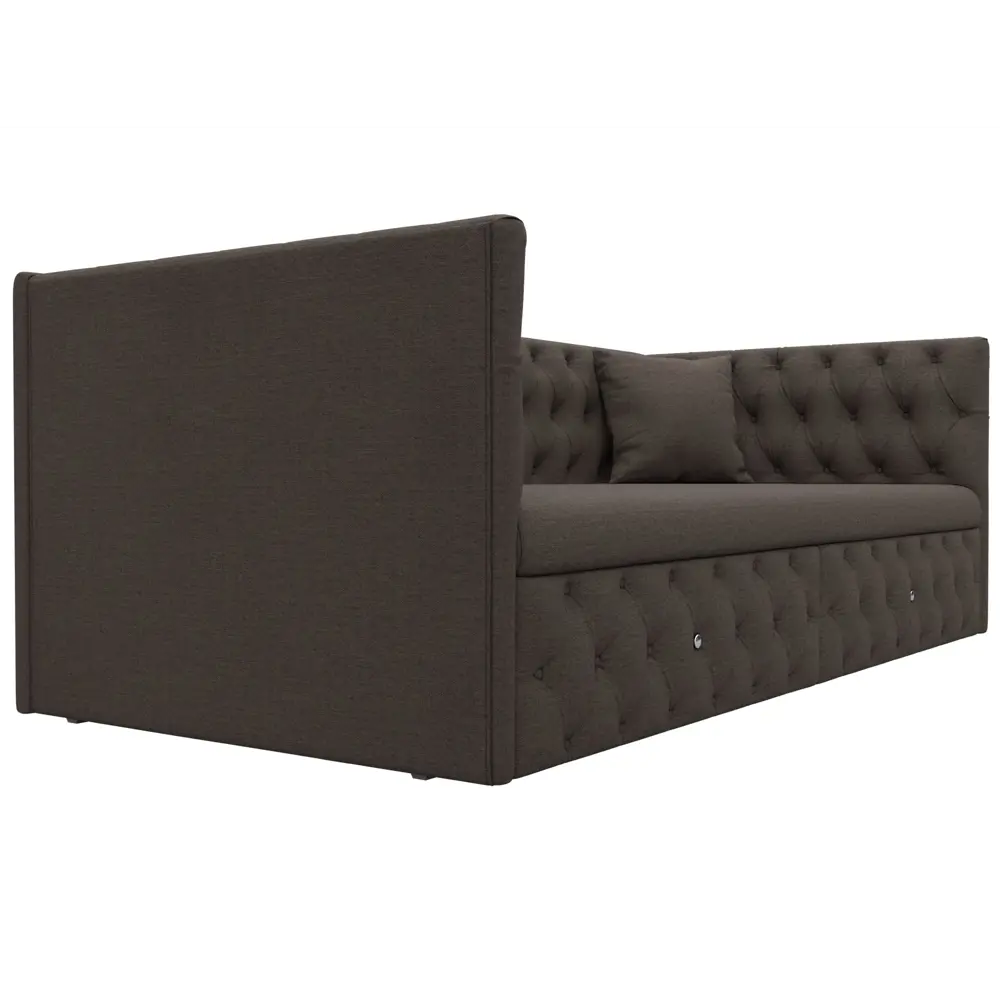 Фото 4 Диван детский Лига диванов Найс 122426_спб 200x77x87 см рогожка цвет амур 05 коричневый