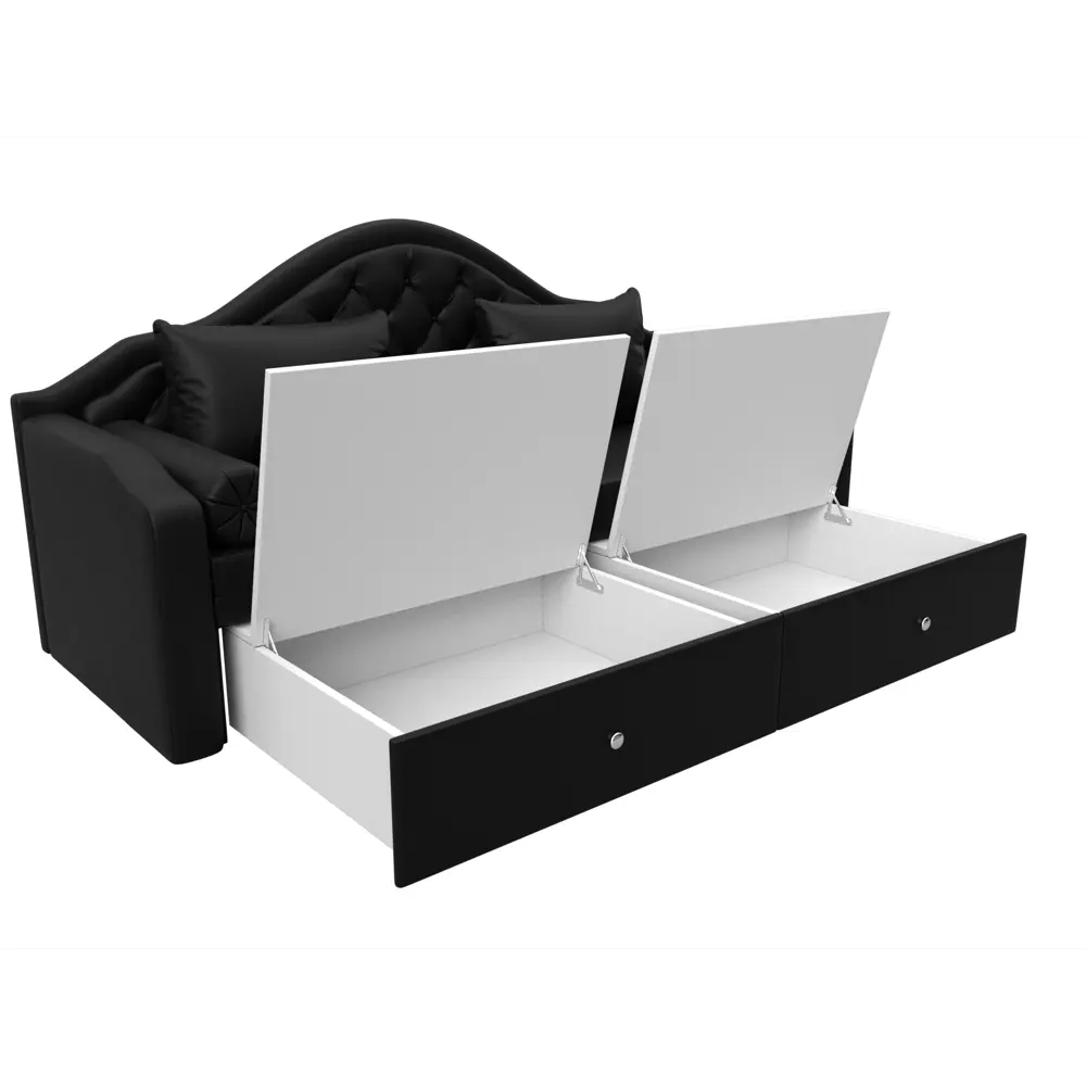 Фото 8 Диван детский прямой Сойер Лига диванов 100589 210x111x84 см экокожа цвет черный