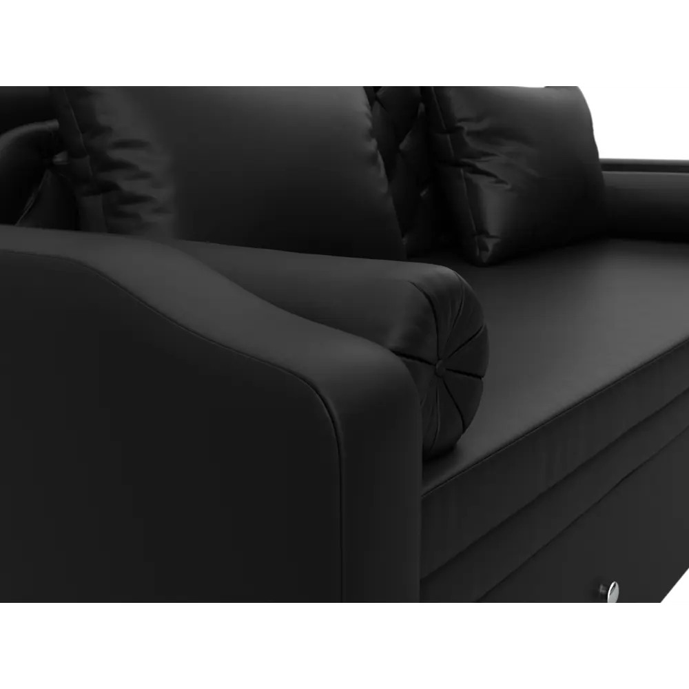 Фото 4 Диван детский прямой Сойер Лига диванов 100589 210x111x84 см экокожа цвет черный