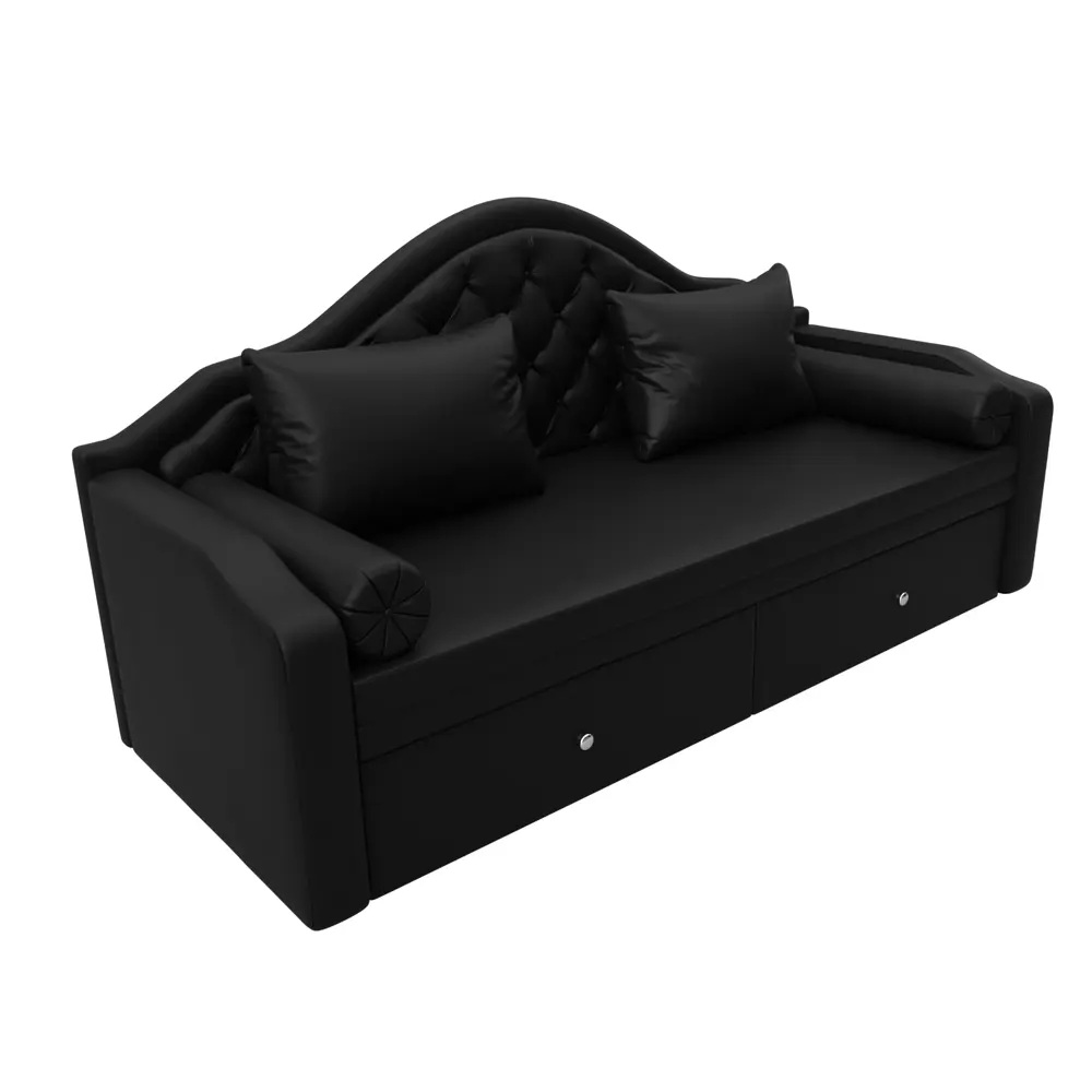 Фото 7 Диван детский прямой Сойер Лига диванов 100589 210x111x84 см экокожа цвет черный