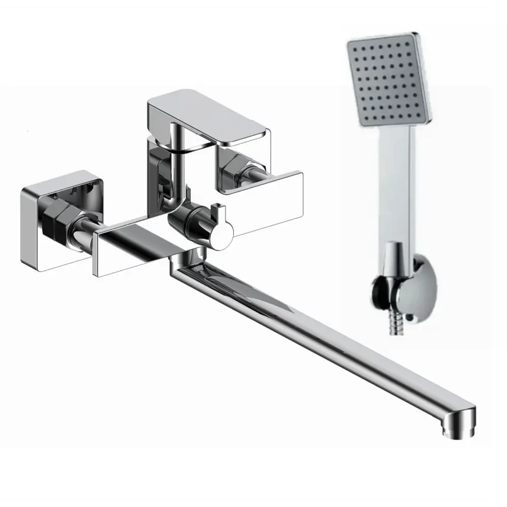 Фото 3 Смеситель для ванны Esko line Sturdy EL_STR 31 однорычажный с душевой лейкой цвет хром Фото 3 Смеситель для ванны Esko line Sturdy EL_STR 31 однорычажный с душевой лейкой цвет хром