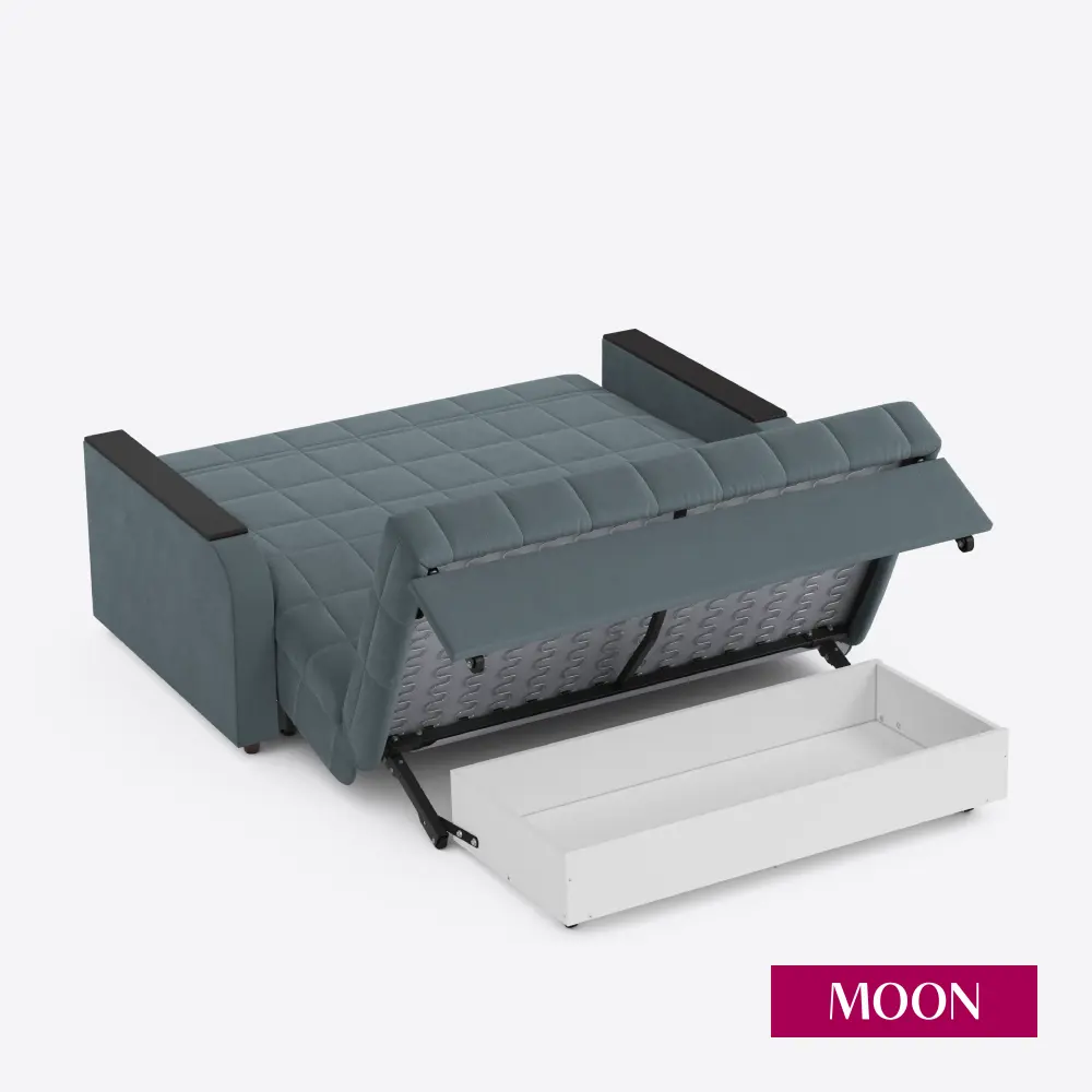 Фото 14 Диван раскладной Moon family 144 164x90x106 см велюр цвет серый Фото 14 Диван раскладной Moon family 144 164x90x106 см велюр цвет серый