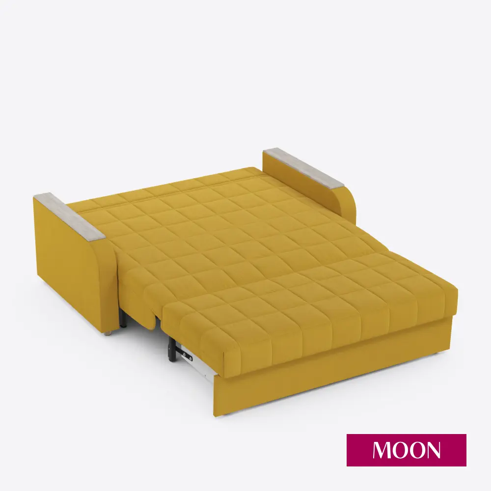 Фото 9 Диван раскладной Moon family 144 164x90x106 см велюр цвет желтый Фото 9 Диван раскладной Moon family 144 164x90x106 см велюр цвет желтый
