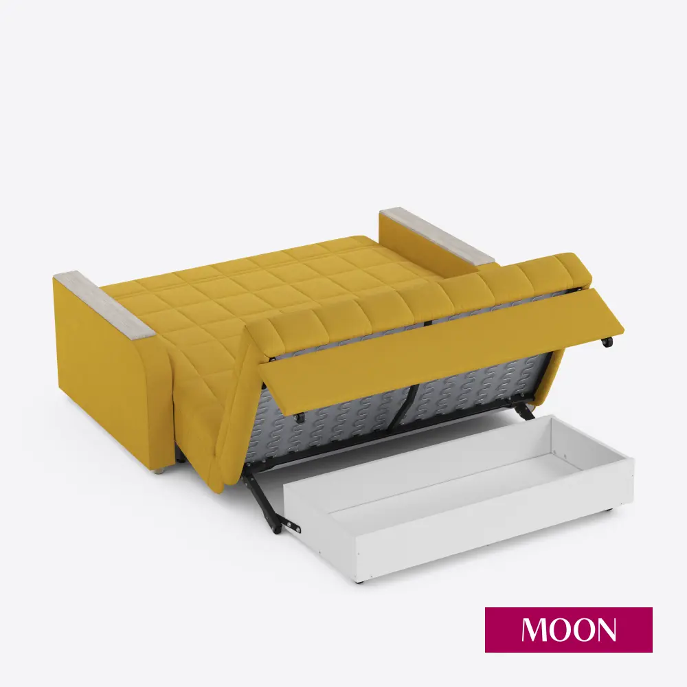 Фото 13 Диван раскладной Moon family 144 164x90x106 см велюр цвет желтый Фото 13 Диван раскладной Moon family 144 164x90x106 см велюр цвет желтый