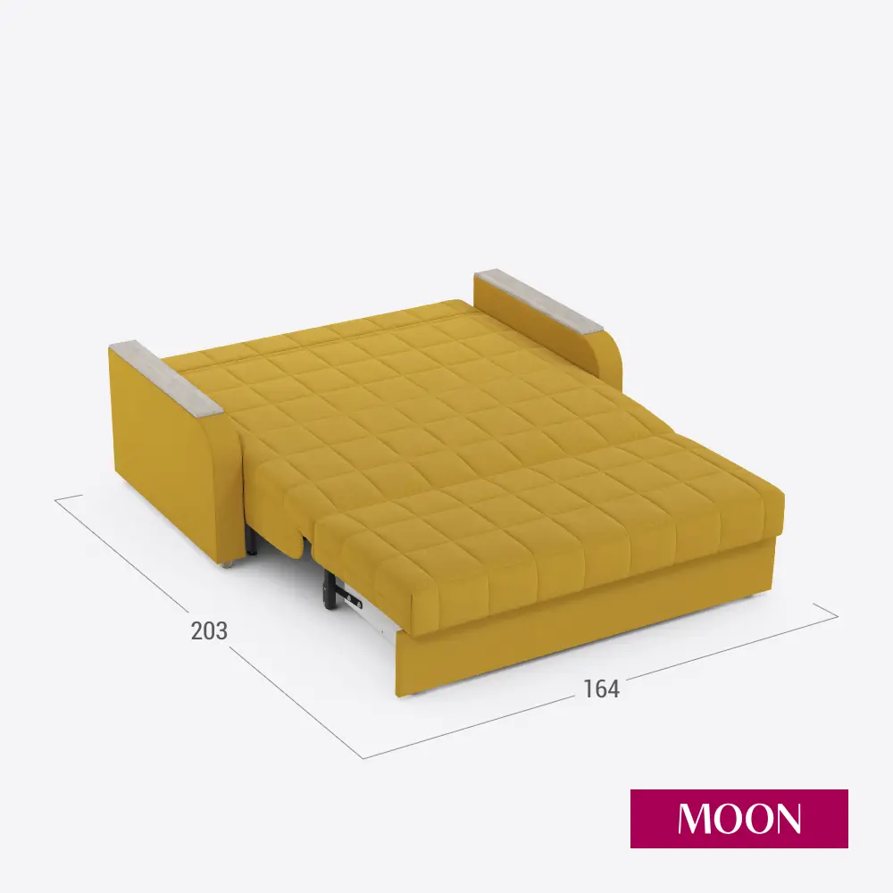 Фото 11 Диван раскладной Moon family 144 164x90x106 см велюр цвет желтый Фото 11 Диван раскладной Moon family 144 164x90x106 см велюр цвет желтый