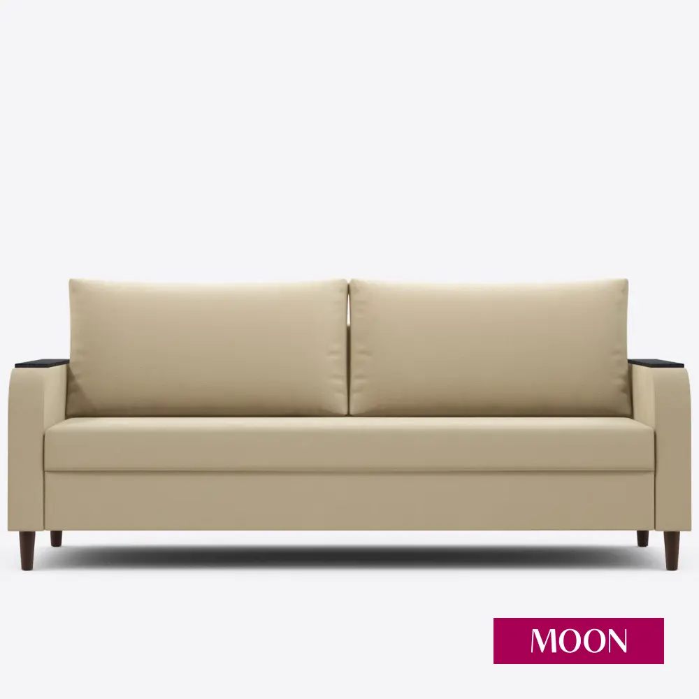 Фото 4 Диван раскладной Moon family 144 204x89x96 см велюр цвет бежевый Фото 4 Диван раскладной Moon family 144 204x89x96 см велюр цвет бежевый