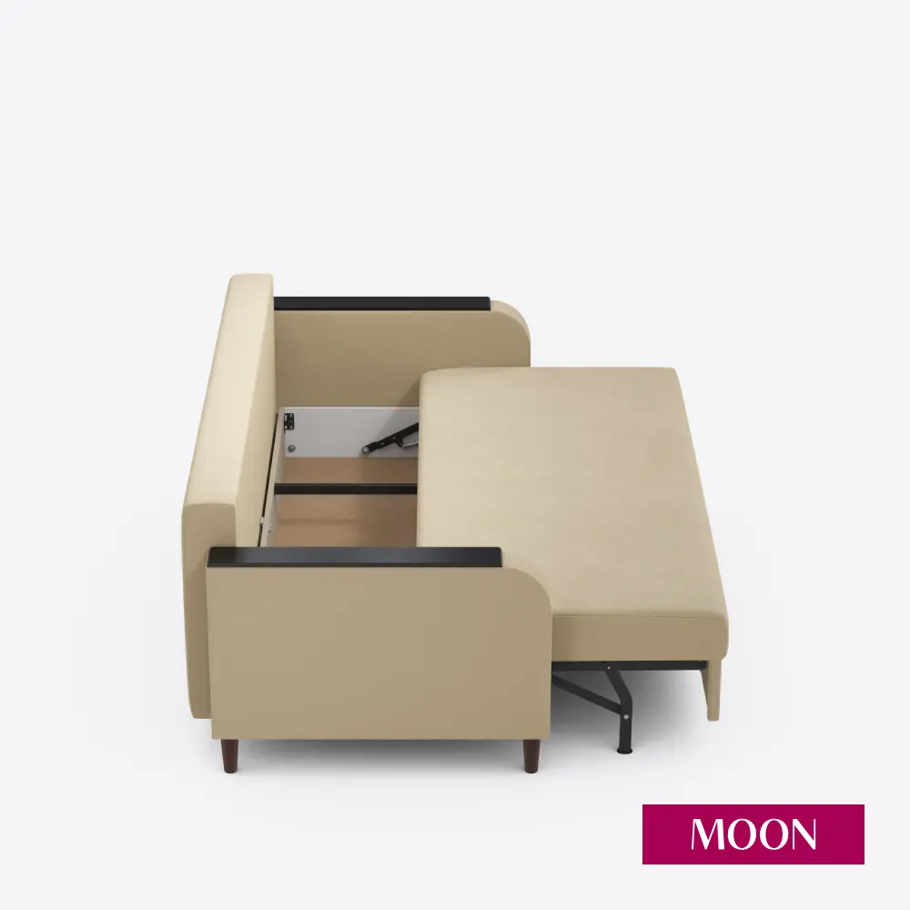 Фото 6 Диван раскладной Moon family 144 204x89x96 см велюр цвет бежевый Фото 6 Диван раскладной Moon family 144 204x89x96 см велюр цвет бежевый