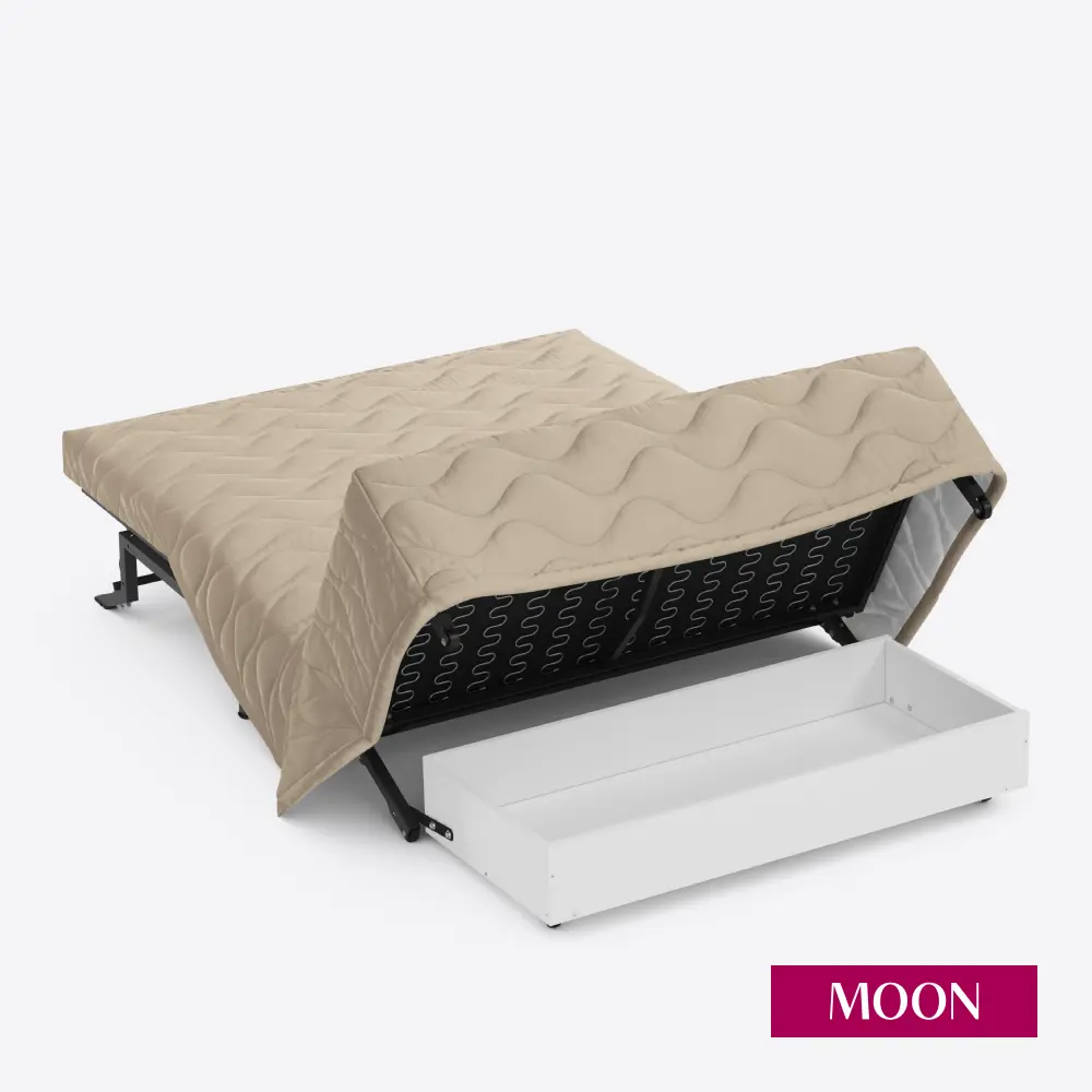 Фото 15 Диван раскладной Moon family 022 143x88x106 см велюр цвет бежевый