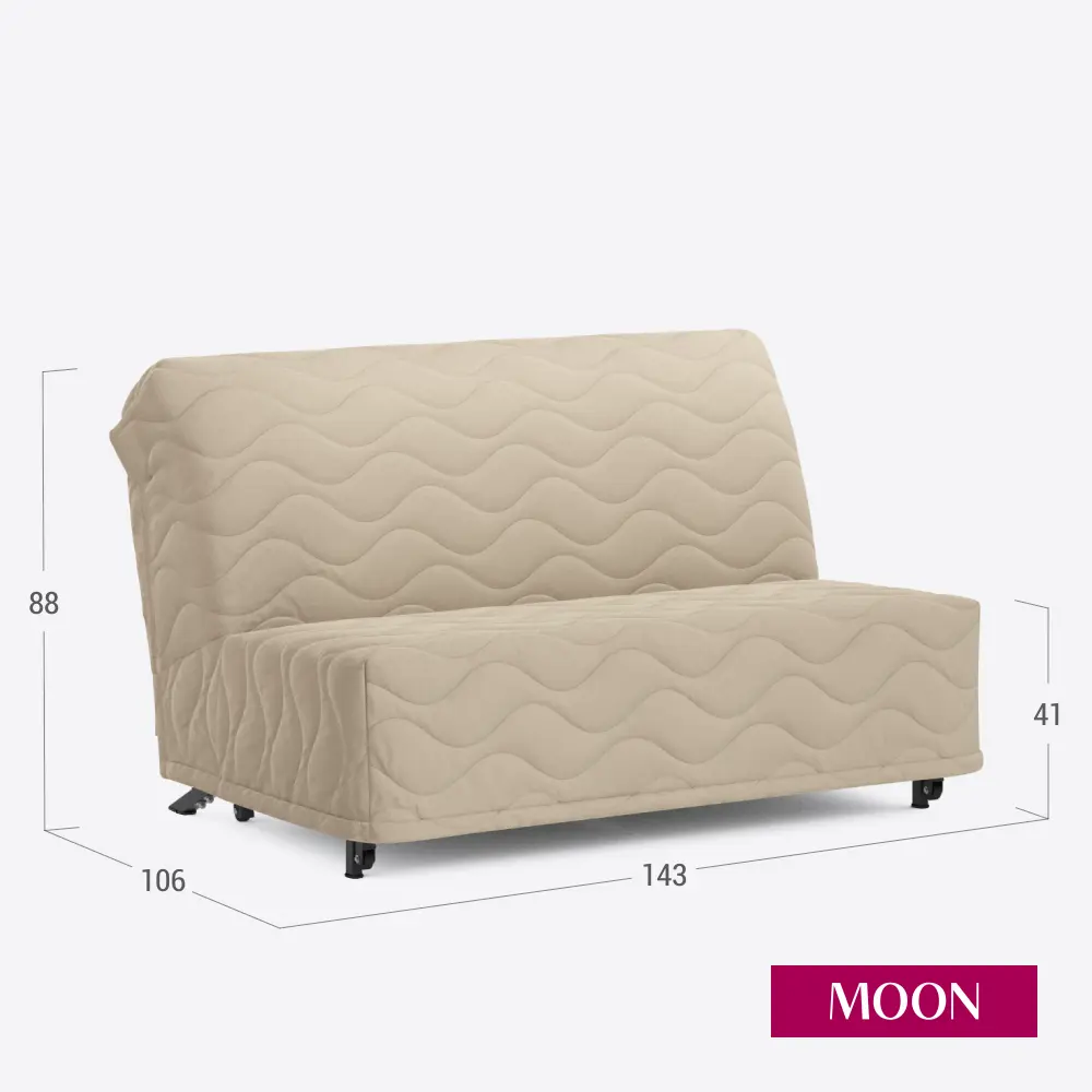 Фото 2 Диван раскладной Moon family 022 143x88x106 см велюр цвет бежевый Фото 2 Диван раскладной Moon family 022 143x88x106 см велюр цвет бежевый