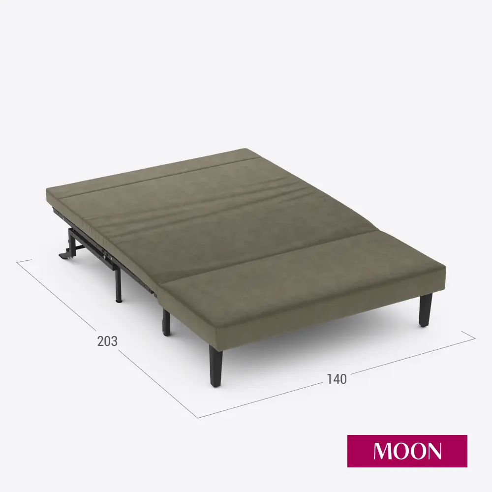 Фото 3 Диван раскладной Moon family 020 140x88x104 см велюр цвет светло-коричневый Фото 3 Диван раскладной Moon family 020 140x88x104 см велюр цвет светло-коричневый