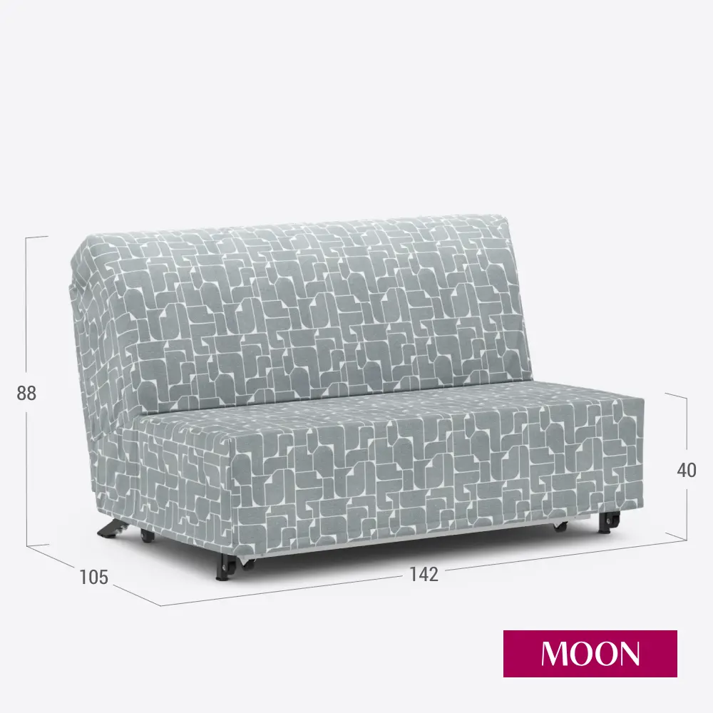 Фото 2 Диван раскладной Moon family 021 140x88x105 см велюр цвет серый Фото 2 Диван раскладной Moon family 021 140x88x105 см велюр цвет серый