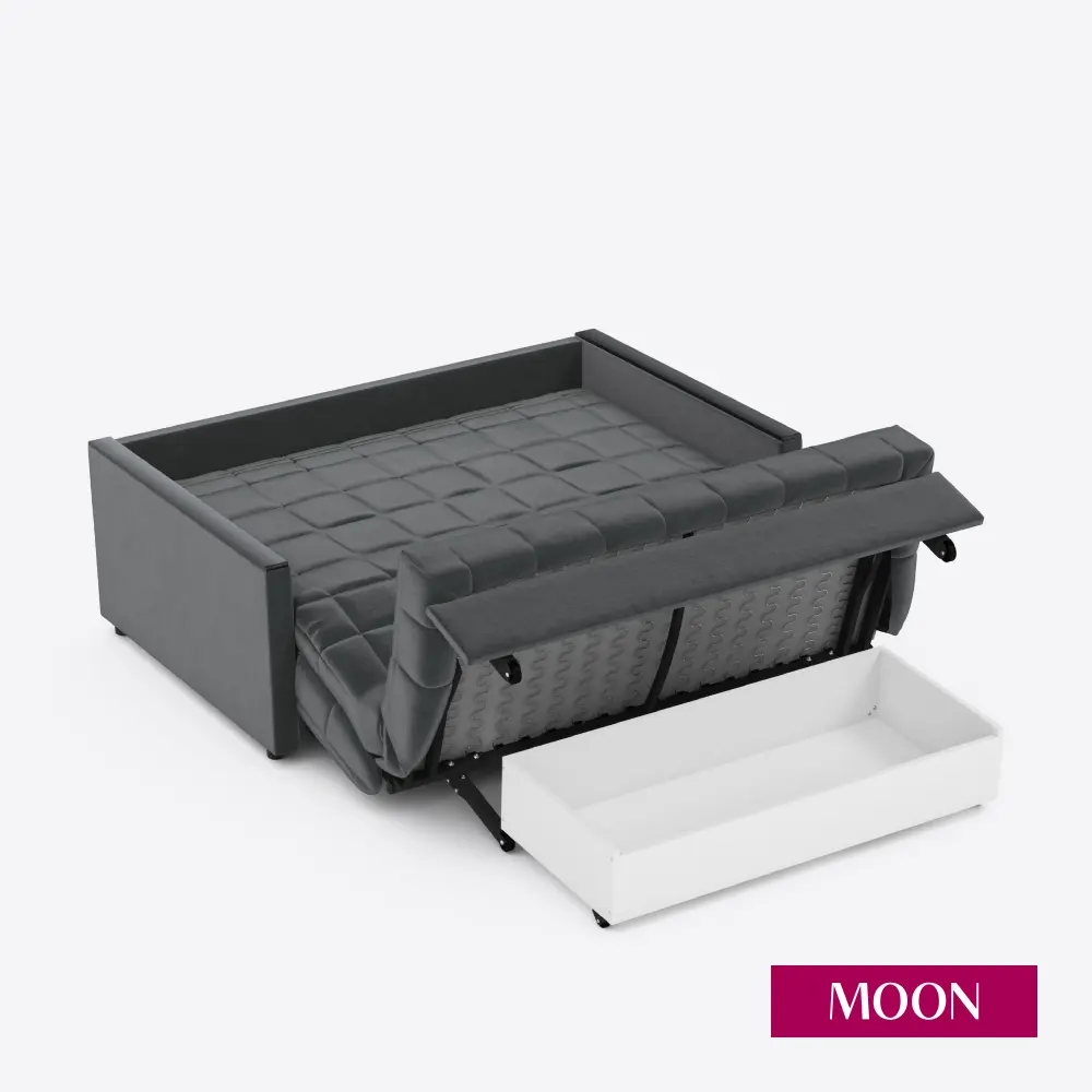 Фото 13 Диван раскладной Moon family 134 135x90x104 см велюр цвет серый Фото 13 Диван раскладной Moon family 134 135x90x104 см велюр цвет серый